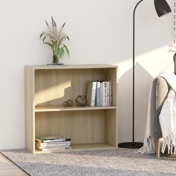 vidaXL Boekenkast 80x30x76,5 cm bewerkt hout sonoma, Verzenden, Nieuw