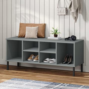 vidaXL Schoenenrek met metalen poten OSLO 106x35x45 cm, Huis en Inrichting, Kasten | Schoenenkasten, Verzenden, Nieuw
