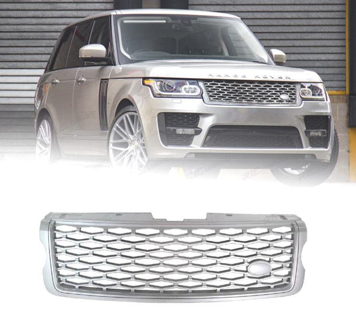 GRILLE POUR RANGE ROVER VOGUE 13-17 LOOK SVO ARGENT, Auto-onderdelen, Carrosserie, Verzenden