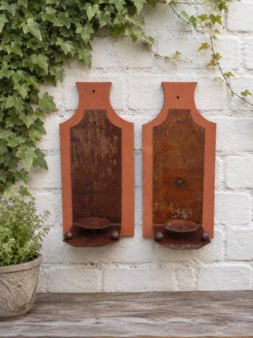 Wanddecoratie (2) - Nederland - Kaarsenhouder, Antiek en Kunst