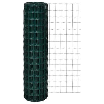 vidaXL Euro hek 10x1,5 m staal groen, Verzenden, Nieuw
