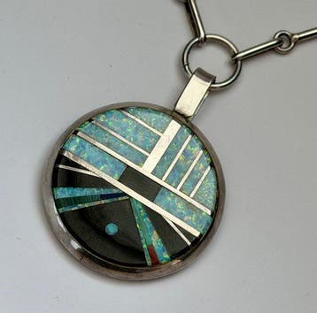 Harold Smith – gesigneerd Native American zilveren collier