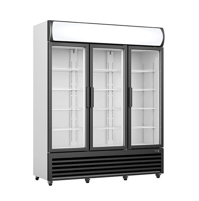 SARO Koelkast met glasdeur en reclame display - GTK 1065, Zakelijke goederen, Horeca | Keukenapparatuur, Koelen en Vriezen, Verzenden
