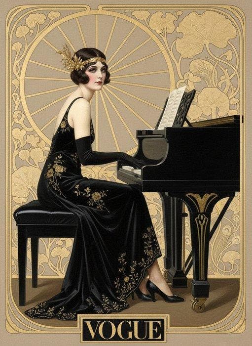 I_KONIQ - Piano singer in proibitionism epoca, Antiek en Kunst, Curiosa en Brocante