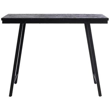 Bazar Bizar Bijzettafel Herringbone - Zwart - 140cm -, Huis en Inrichting, Verzenden, Zo goed als nieuw, Hout, 60 cm of meer