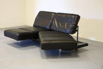 Rolf Benz - Sofa - 2400 - Leder, Chroom
