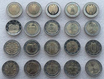 Europa. 2 Euro 2001/2019 (20 coins) (Zonder minimumprijs)