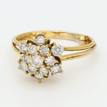 Bague - 18 carats Or jaune Diamant (Naturelle), Bijoux, Sacs & Beauté