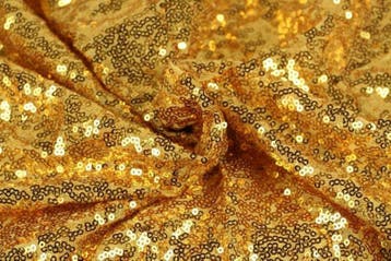 10 meter paillettenstof - Goud - 100% polyester, Verzenden