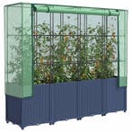 vidaXL Verhoogde plantenbak met kashoes rotanlook 160x40x153, Verzenden