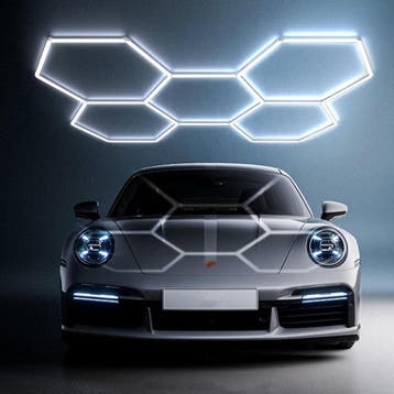 Hexagon LED Garageverlichting | Tweede kansje | OP = OP, Huis en Inrichting, Verzenden, Nieuw, Kunststof