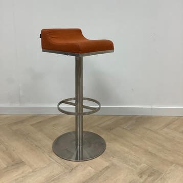 Satelliet barkruk met ring, zithoogte 82 cm , oranje -, Gebruikt