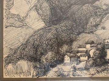 Giulio Vito Musitelli (1901-1990) - Paesaggio Bergamasco