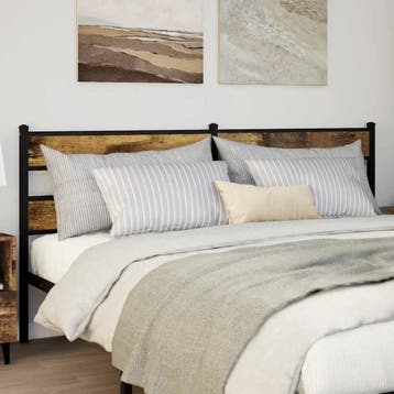 vidaXL Vervangend hoofdbord 180 cm ijzer en bewerkt hout, Huis en Inrichting, Slaapkamer | Bedden, Verzenden, Nieuw