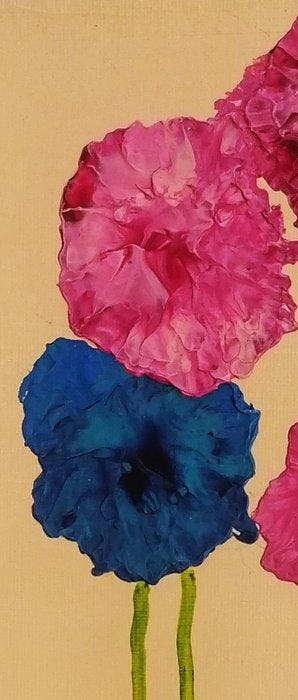 Terenzio Lana - un mazzo rosa e blu, Antiquités & Art