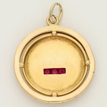 Pendentif - 14 carats Or jaune Rubis - Qu’hier, moins que