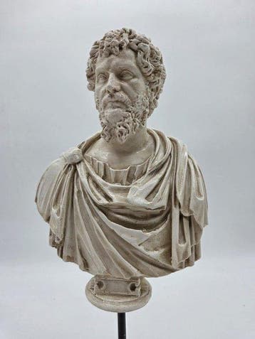 sculptuur, Antonino Pio - 38 cm - marmerpoeder