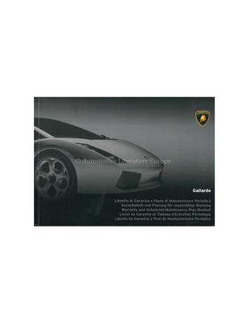 2009 LAMBORGHINI GALLARDO COUPE GARANTIE & SERVICE INSTRUC.., Ophalen of Verzenden