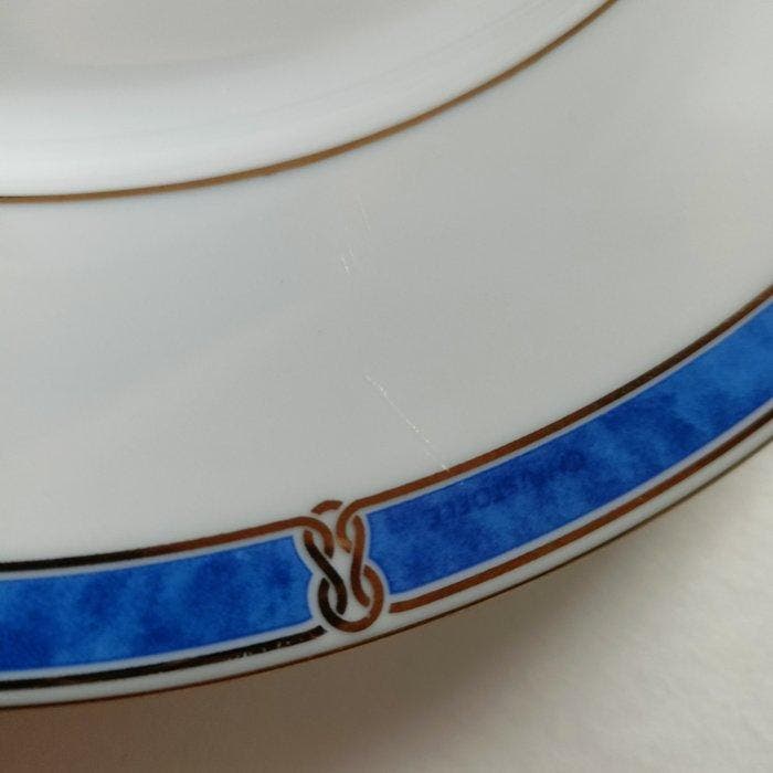 Christofle - Ontbijtbord (10) - Oceana Bleu - Porselein -, Antiek en Kunst, Antiek | Meubels | Tafels