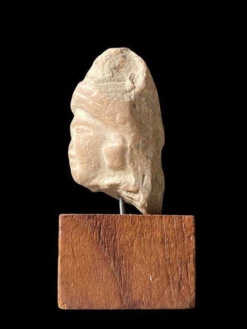Het oude Egypte, Grieks-Romeinse periode Terracotta Bust - 6, Antiek en Kunst