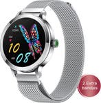 Golden Sound AMOLED Smartwatch Dames - 3 extra bandjes -, Handtassen en Accessoires, Smartwatches, Verzenden, Zo goed als nieuw