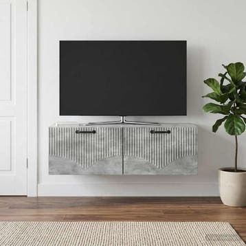 vidaXL Wandmontage TV-kast Betongrijs 98 x 31 x 30 cm, Verzenden