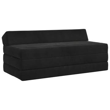 vidaXL Vouwbare Sofa Bed Zwart 120 x 60 x 49 cm Stof, Verzenden, Nieuw