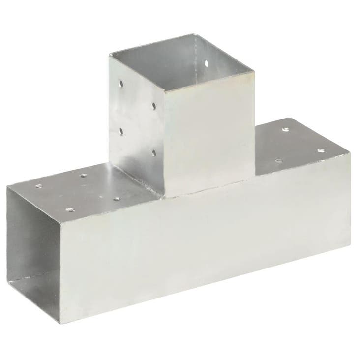 vidaXL Paalverbinding T-vorm 91x91 mm gegalvaniseerd metaal, Jardin & Terrasse, Poteaux, Poutres & Planches, Envoi
