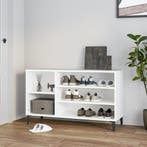 vidaXL Schoenenkast 102x36x60 cm bewerkt hout wit, Verzenden