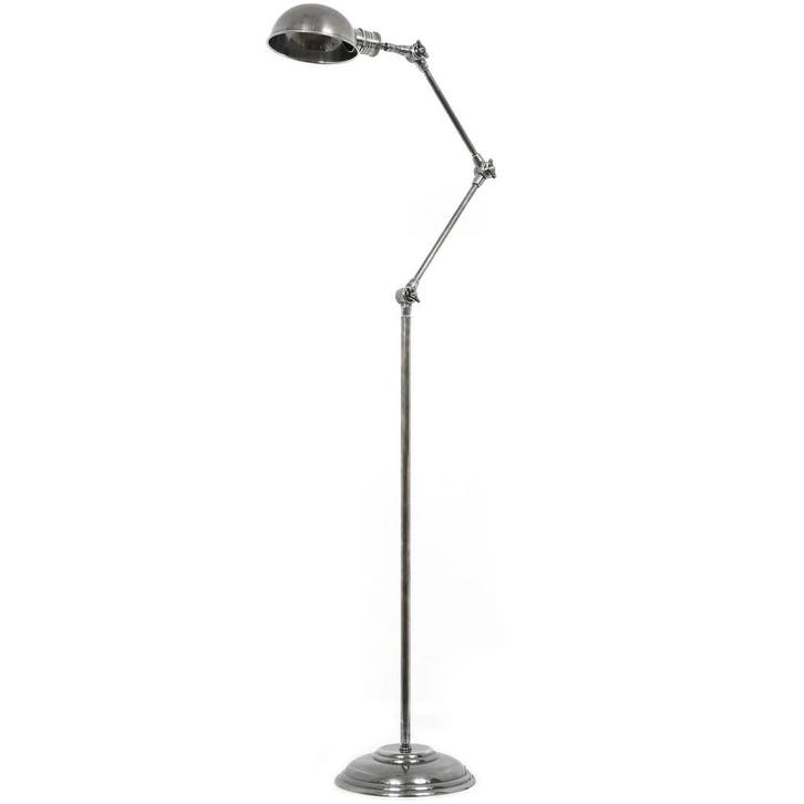 Staande lampen Messing Vloerlamp Nova Antiek Zilver, Huis en Inrichting, Lampen | Vloerlampen, 100 tot 150 cm, Nieuw, Verzenden