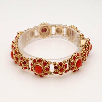 Armband - 14 karaat Geel goud - Bloedkoraal, Nieuw