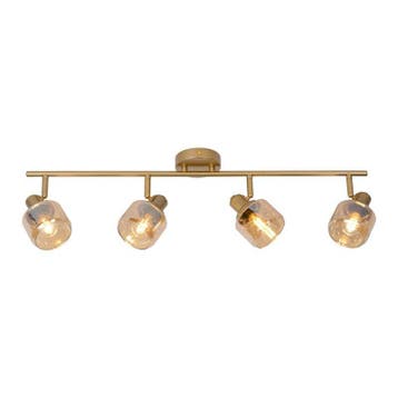 Lucide BJORN - Wandspot - 4xE14 - Mat Goud /, Maison & Meubles, Verzenden