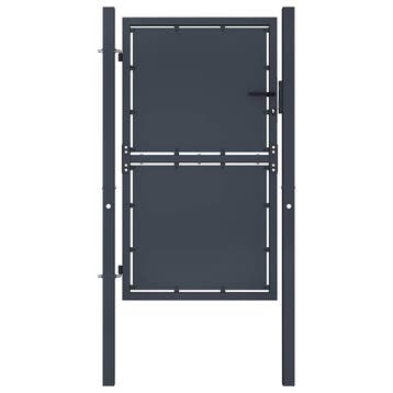 vidaXL Tuinpoort staal 100x200 cm antraciet, Verzenden, Nieuw