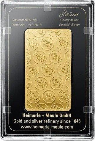 100 gram - Goud .999 - Heimerle + Meule - Verzegeld en met