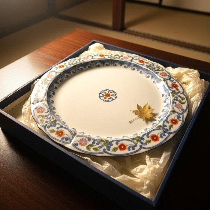 Japanse porseleinen schotel / grote serveerschotel “Gosai, Antiquités & Art, Antiquités | Autres Antiquités