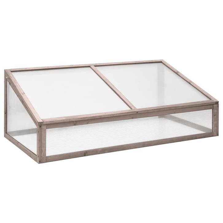 vidaXL Broeikas 110x56x39 cm vurenhout grijs, Tuin en Terras, Kassen, Nieuw, Verzenden