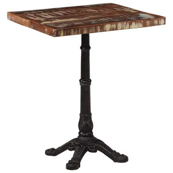 vidaXL Bistrotafel 60x60x76 cm massief gerecycled hout, Verzenden, Nieuw