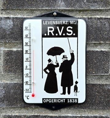 R.V.S. emaille thermometer, Verzamelen, Verzenden, Nieuw