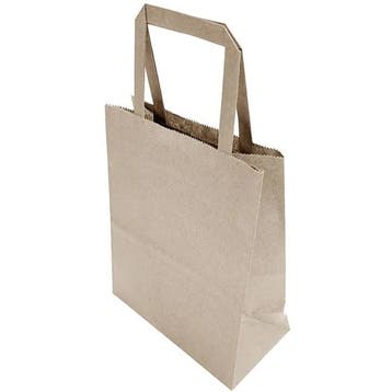 Draagtassen | Papier | Bruin | Recyclebaar | 250 Stuks |, Verzenden, Nieuw in verpakking