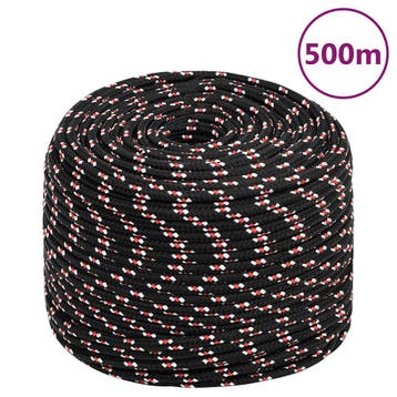 vidaXL Boot touw 10 mm 500 m polypropyleen zwart, Verzenden, Nieuw