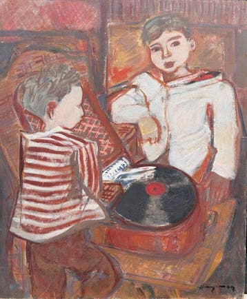 Henry Simon (1910-1987) - Portrait Enfants autour d’un