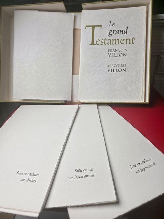 François Villon / Jacques Villon - Le grand testament, Antiek en Kunst, Antiek | Boeken en Manuscripten