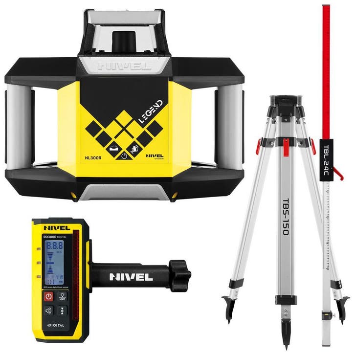 Robuuste NIVEL SYSTEM bouwlaser SET + Millimeterontvanger!, Doe-het-zelf en Bouw, Meetapparatuur, Nieuw, Ophalen of Verzenden