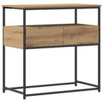 vidaXL Wandtafel met lade Artisan Eiken 75 x 40 x 75 cm, Verzenden, Nieuw