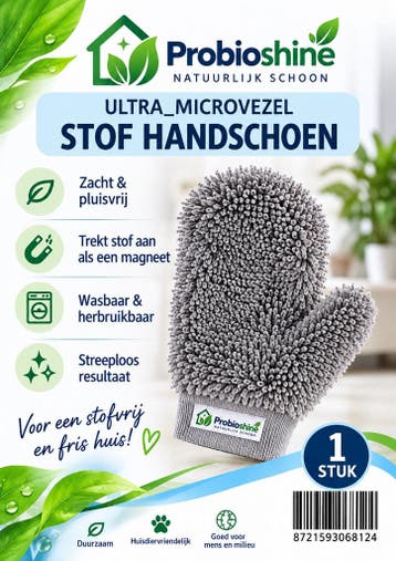 Microvezel handschoen voor stofvrij reinigen, Ophalen of Verzenden