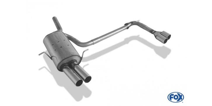 FOX BMW E46 316/ 318 einddemper uitgang rechts/links - 2x76, Autos : Pièces & Accessoires, Systèmes d'échappement, Envoi