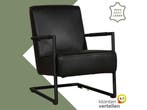 Leren fauteuil Lodge, Industrieel, Modern, Scandinavisch, Nieuw, Ophalen of Verzenden, 50 tot 75 cm
