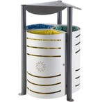 Afvalscheidingsstation | Staal | Grijs | 225L | Open |, Verzenden, Nieuw in verpakking