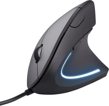 Ergonomische Muis - Bedraad - Zwart Trust Verto, Computers en Software, Muizen, Verzenden, Nieuw