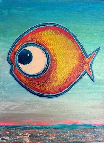 Denis Kuvayev (1971) - Goldfish on golden bottom - No